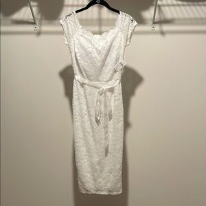 Elegant White Lace Dress